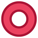 How Hollow Red Circle emoji looks on Htc.