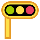 Hvordan Liggende trafiklys emoji ser ud på Htc.