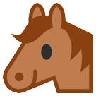 Cómo se ve el emoji Cara de caballo en Htc.