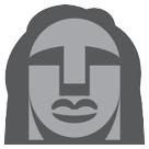 Bagaimana Moai emoji terlihat di Htc.