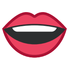 How Mouth emoji looks on Htc.