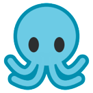 Hoe Octopus emoji eruit ziet op Htc.