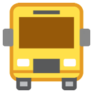 Hoe Naderende bus emoji eruit ziet op Htc.