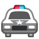 Bagaimana Oncoming Police Car emoji terlihat di Htc.