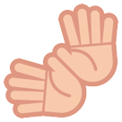 How Open Hands emoji looks on Htc.