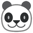 Como o emoji do Rosto de panda é exibido no Htc.