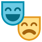 How Performing Arts emoji looks on Htc.