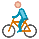 Bagaimana Person Biking emoji terlihat di Htc.