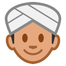 How Person Wearing Turban emoji looks on Htc.