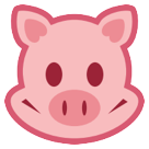 How Pig Face emoji looks on Htc.