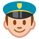 Bagaimana Police Officer emoji terlihat di Htc.