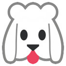 Bagaimana Poodle emoji terlihat di Htc.