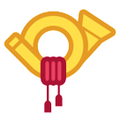 Bagaimana Postal Horn emoji terlihat di Htc.