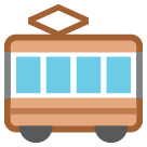 Bagaimana Railway Car emoji terlihat di Htc.