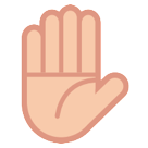 Bagaimana Raised Hand emoji terlihat di Htc.