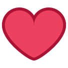 How Red Heart emoji looks on Htc.