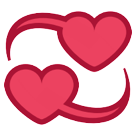 How Revolving Hearts emoji looks on Htc.