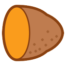 How Roasted Sweet Potato emoji looks on Htc.