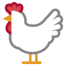 How Rooster emoji looks on Htc.