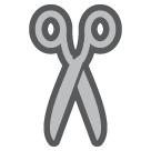 How Scissors emoji looks on Htc.