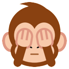 Bagaimana See-No-Evil Monkey emoji terlihat di Htc.