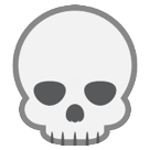 How Skull emoji looks on Htc.