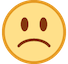 How Slightly Frowning Face emoji looks on Htc.