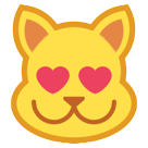 How Smiling Cat with Heart-Eyes emoji looks on Htc.