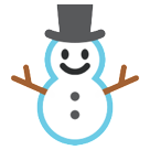 Bagaimana Snowman Without Snow emoji terlihat di Htc.