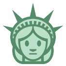 How Statue of Liberty emoji looks on Htc.