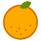 Bagaimana Tangerine emoji terlihat di Htc.