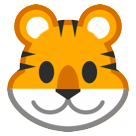 Bagaimana Tiger Face emoji terlihat di Htc.