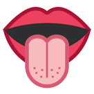 Bagaimana Tongue emoji terlihat di Htc.