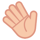 How Waving Hand emoji looks on Htc.