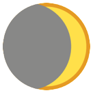 How Waxing Crescent Moon emoji looks on Htc.