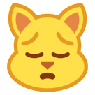 Hur Uttröttat kattansikte emoji ser ut på Htc.