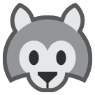 Hoe Wolf emoji eruit ziet op Htc.