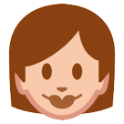 How Woman emoji looks on Htc.