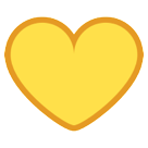 Cómo se ve el emoji Corazón amarillo en Htc.