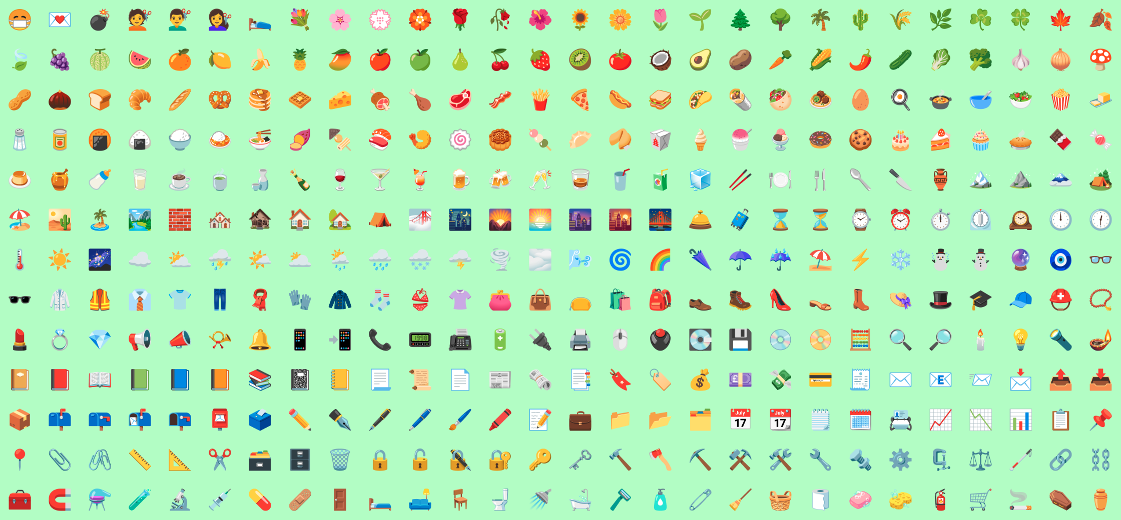 All Changed emoji designs in Android 12 Beta 1