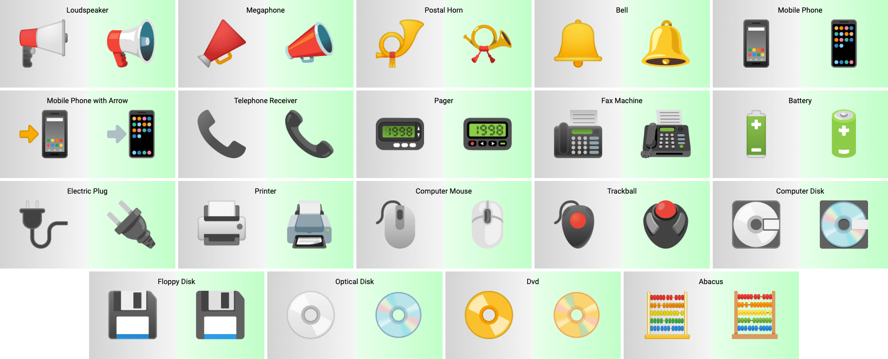 Sound Phone and Computer android 12 Beta 1 emoji update