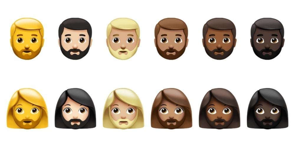 new man and woman with beard designs apple ios 14.5