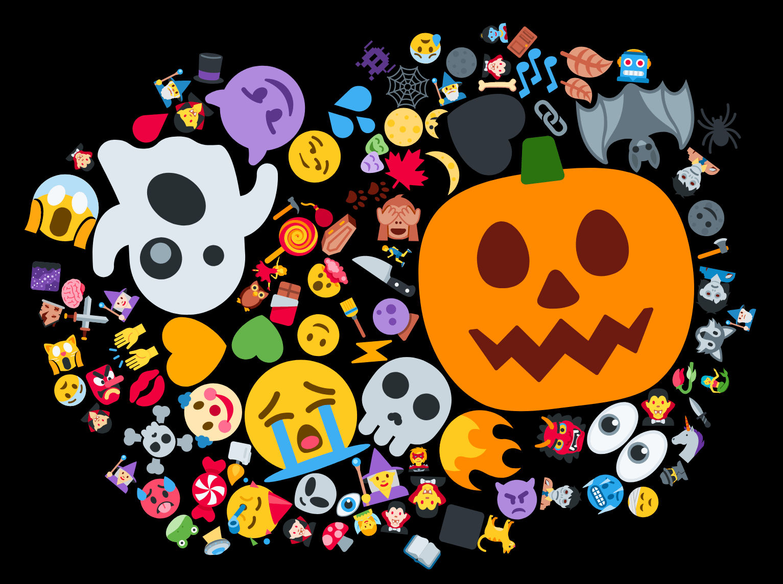 Halloween emoji cloud