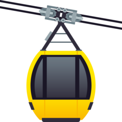 How Aerial Tramway emoji looks on Joypixels.