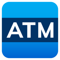 How ATM Sign emoji looks on Joypixels.