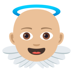 How Baby Angel: Medium-Light Skin Tone emoji looks on Joypixels.