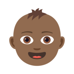 How Baby: Medium-Dark Skin Tone emoji looks on Joypixels.