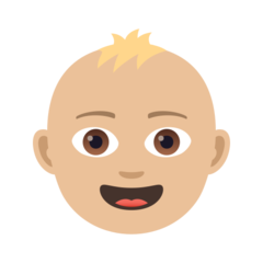 How Baby: Medium-Light Skin Tone emoji looks on Joypixels.