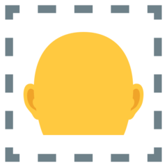 How Bald emoji looks on Joypixels.