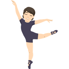 Come Persona che danza: carnagione chiara emoji appare su Joypixels.